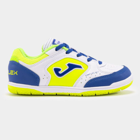 Scarpe calcio a 5 Top Flex Jr 24 indoor junior bianco blu reale