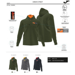 Giacca con cappuccio uomo Urban Street nero